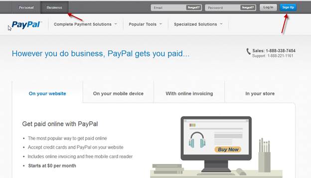 paypal personal account sign up